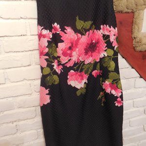 Tahari Black Floral Dress